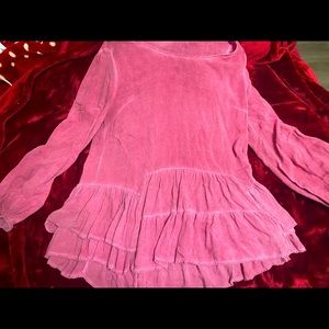 blush pink flowy top | S